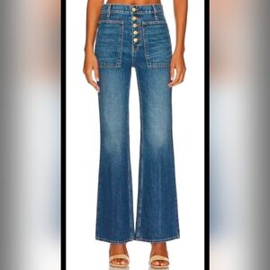 Ulla Johnson The Lou High Rise Flare Jeans 25 Medium Wash Bells Made In USA